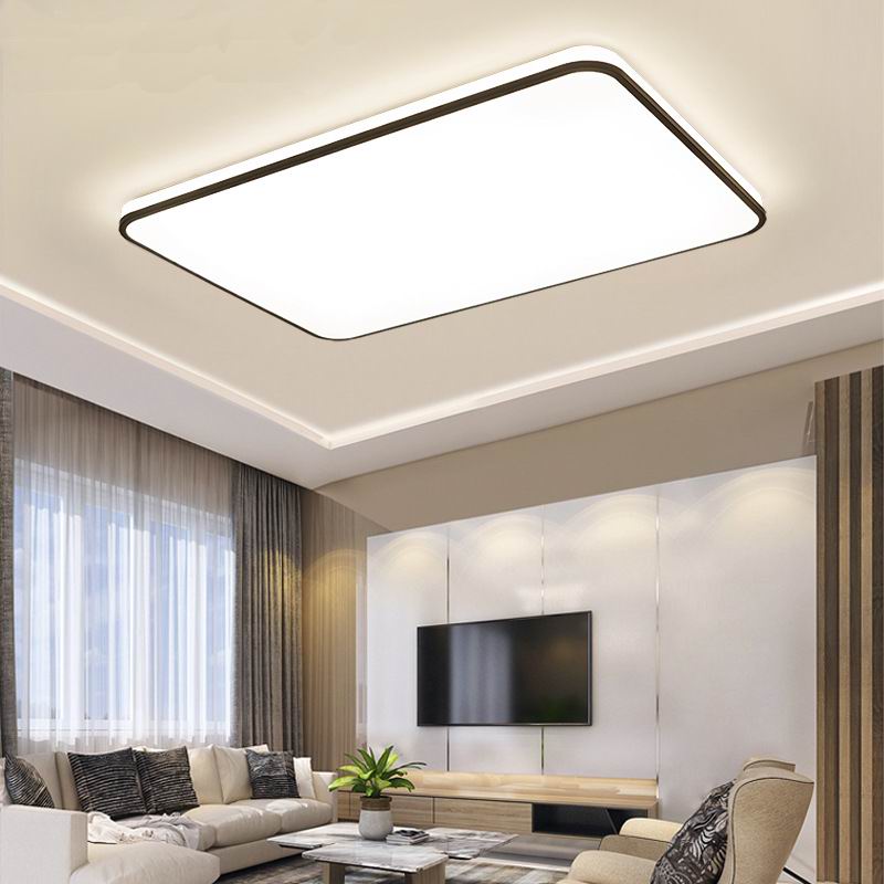 Lex Lighting Nordic ultra-thin led ceiling lamp Simple modern living room lamp Rectangular bedroom l